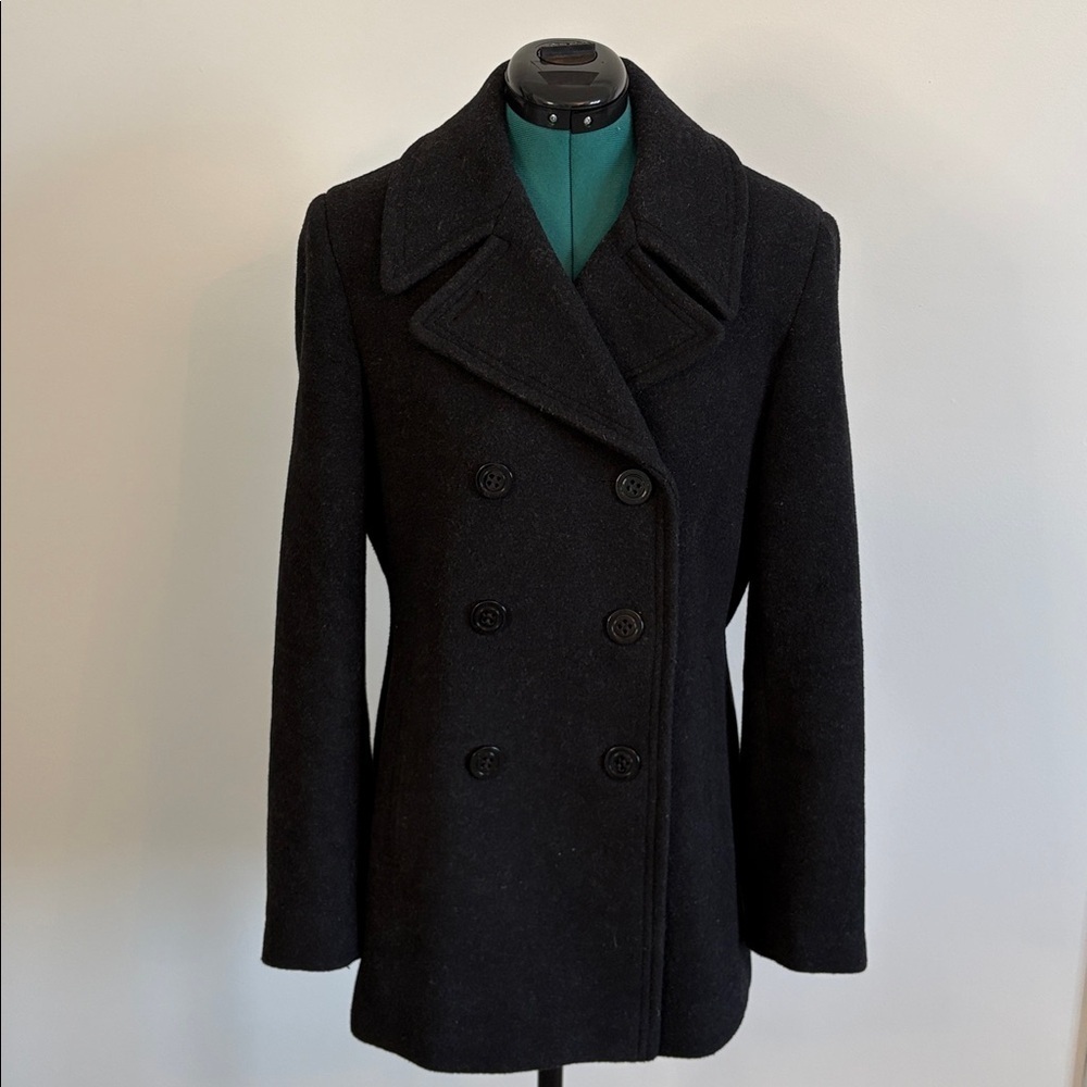 CALVIN KLEIN Charcoal Wool Blend Coat